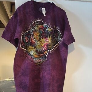The Mountain Purple Dog Lover's Tee